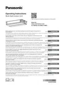 Notice PANASONIC S71WF3E Klima