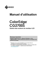 Notice EIZO COLOREDGE CG2700S Moniteur