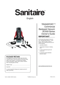 Notice Sanitaire TRANSPORT QUIETCLEAN SC530B Vacuum Cleaner