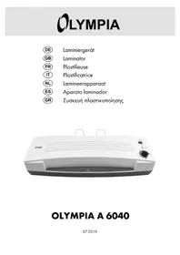 Notice OLYMPIA A 6040 Machine à laminer