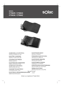 Notice SOLAC CT8642 Couverture/coussin chauffant