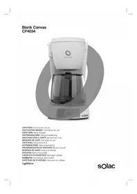 Notice SOLAC BLANK CANVAS CF4034 Machine à café