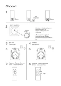 Notice CHACON 54662 Prise électrique télécommandée
