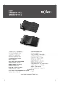 Notice SOLAC CT8632 Couverture/coussin chauffant