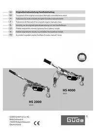 Notice Güde HS 4000 Treuil manuel