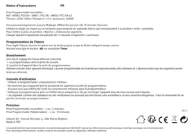 Notice CHACON 54000 Prise programmable
