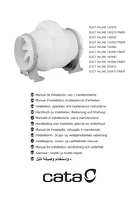 Notice CATA DUCT IN LINE 100270 Ventilateur d'extraction