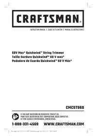 Notice Craftsman CMCST960E1 Taille-bordure