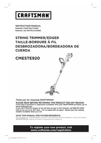 Notice Craftsman CMESTE920 Taille-bordure