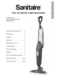 Notice Sanitaire STEAM MOP SC320A Nettoyeur à vapeur