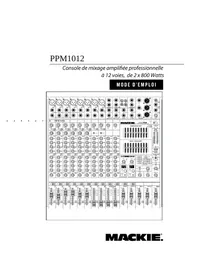 Notice MACKIE PPM1012 Recepteur