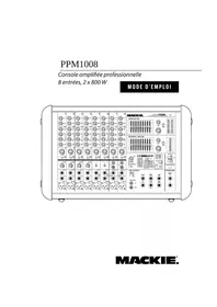 Notice MACKIE PPM1008 Recepteur