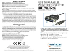 Notice MANHATTAN 317016 Convertisseur USB