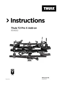 Notice THULE T2 PRO X 2 BIKE ADDON Porte-vélo