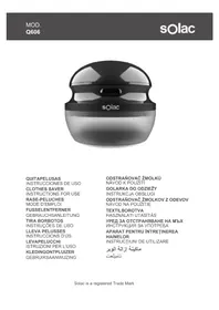 Notice SOLAC QUITAPELUSAS Q606 Épilateur de peluches