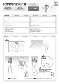 Notice Foppapedretti TUB8 Étendoir à linge mural