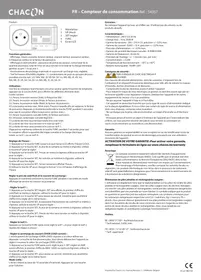 Notice CHACON 54357 Compteur d'énergie