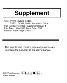 Notice FLUKE CLIRVU CV400 Multimètre numérique