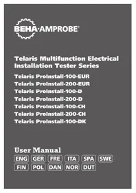 Notice Beha-Amprobe PROINSTALL100EUR Testeur électrique