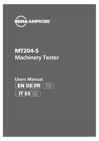 Notice Beha-Amprobe MT204S Appareil de test industriel