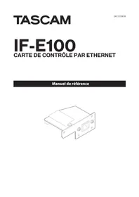 Notice TASCAM IFE100 Enregistreur audio
