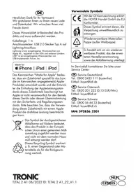 Notice TRONIC TCAC A1.8 Câble de données