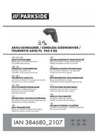 Notice PARKSIDE PAS 4 D6 Boor