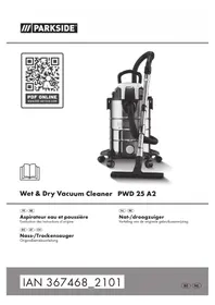Notice PARKSIDE PWD 25 A2 Aspirateur