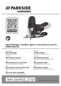 Notice PARKSIDE PSSPA 20LI B2 Scie électrique