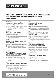 Notice PARKSIDE PKH 2000 B1 Chauffage