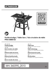 Notice PARKSIDE PTKS 2000 G5 Scie circulaire