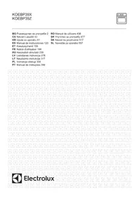 Notice ELECTROLUX KOEBP39Z Elektrická rúra