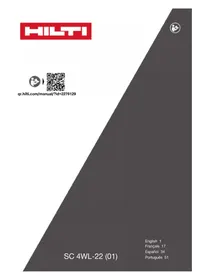 Notice HILTI SC 4WL22 Saw