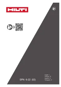 Notice HILTI SPN 622 CN Saw