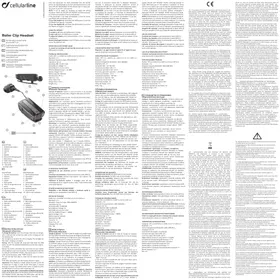 Notice Cellular Line ROLLER CLIP Bouchon d'oreille