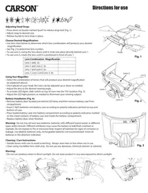 Notice Carson LUMIVISOR LV10 Lunettes grossissantes