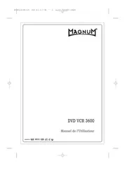 Notice Magnum DVDVCR3600 Lecteur dvd