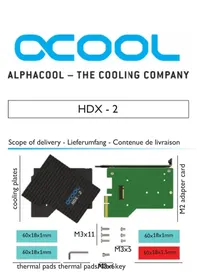 Notice Alphacool HDX2 Système de refroidissement de matériel informatique