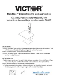 Notice Victor Technology DC400 Bureau électrique assis-debout