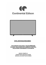 Notice CONTINENTAL EDISON CELED55UHD22B3 Televisión