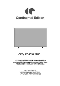 Notice CONTINENTAL EDISON CEQLED50SA22B3 Televisión