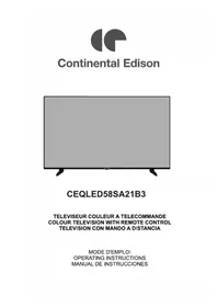 Notice CONTINENTAL EDISON CEQLED58SA21B3 Televisión