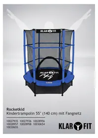 Notice Klarfit ROCKETKID 4 Trampoline