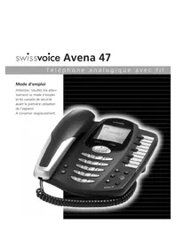 Notice SWISSVOICE AVENA 47 Téléphone fixe