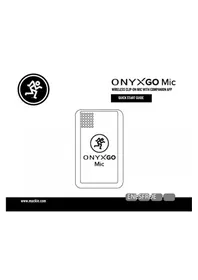 Notice MACKIE ONYXGO MIC Microphone