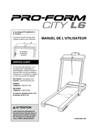 Notice Pro-form CITY L6 Tapis de course