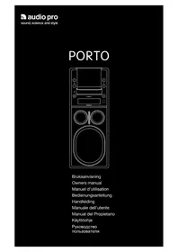 Notice AUDIO PRO PORTO DOCKING SPEAKER Récepteur de musique