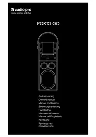 Notice AUDIO PRO PORTO GO Haut-parleur
