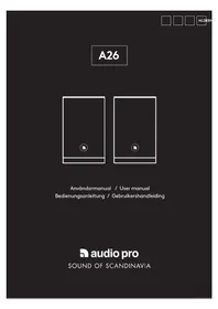 Notice AUDIO PRO A26 Haut-parleur