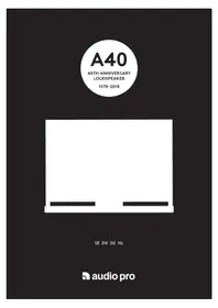 Notice AUDIO PRO A40 Haut-parleur